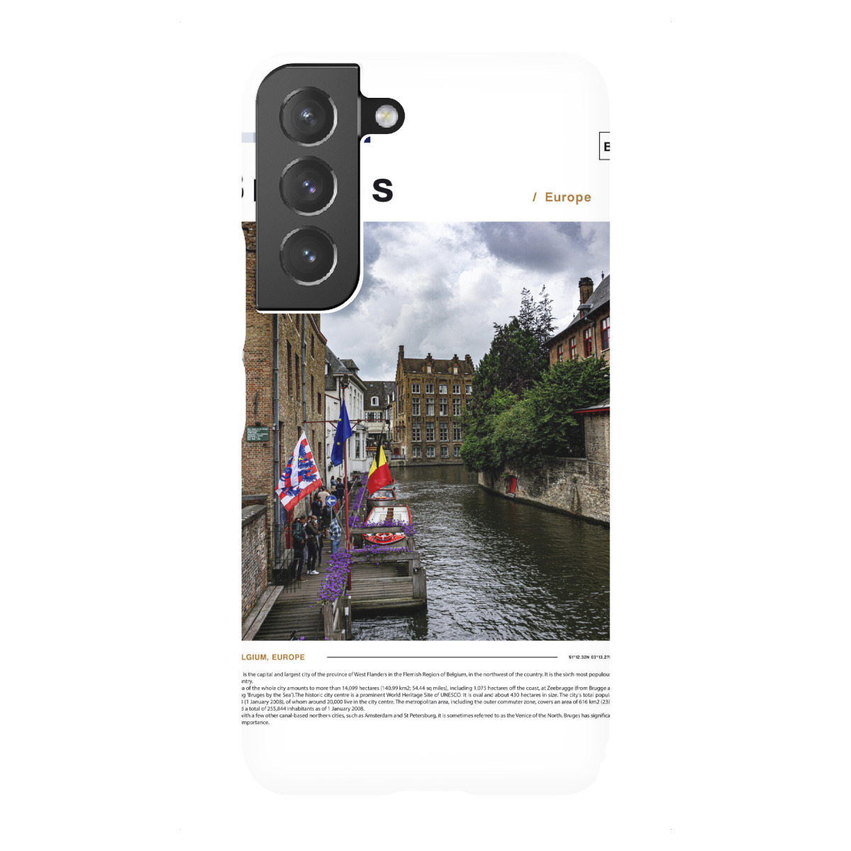 "Brujes Zeitungscover"für Samsung Galaxy - Premium-Case Handyhülle artboxONE