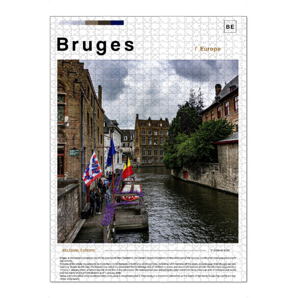 Puzzle Ravensburger "Brujes Zeitungscover" artboxONE - Städte,Architektur