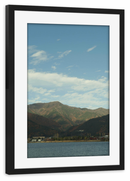 Poster mit Rahmen schwarz "See im Herbst" artboxONE - Natur,Reise - See,Berg,Nature
