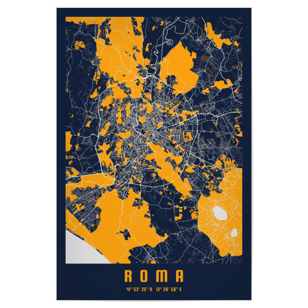 Poster "Roma City Map" artboxONE - Städte / Rom,Kartografie