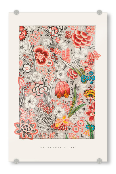 Acrylglasbild "Oberkampf and Cie Florals" artboxONE - Typografie,Natur,Floral - Floral,Natur,Blüte,Blume,Blumenstrauß,Botanik,Typografie