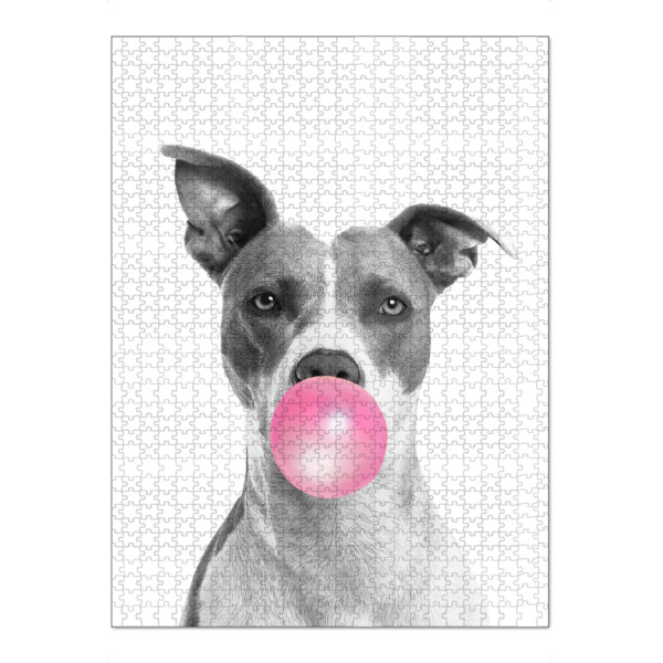 Puzzle Ravensburger "Lustiger Hund" artboxONE - Tiere,Lustig - Lustiger hund,Hund,Hunde,Welpe,Tier,Tiere,Haustier,Hundeporträt - Bild lustiger hund