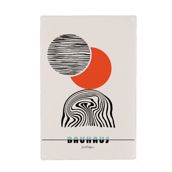 Metall Poster "Bauhaus - Sonnenfinsternis" artboxONE - Abstrakt,Geometrie