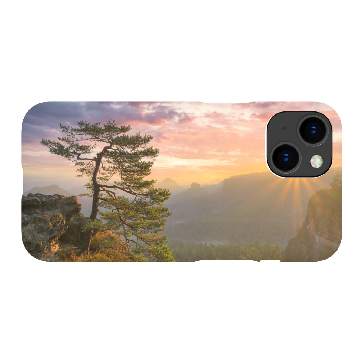 iPhone "Sächsische Schweiz Sonnenaufgang" Premium-Case Handyhülle artboxONE