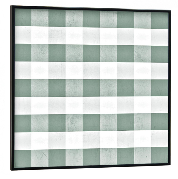 Poster mit schwarzem Rahmen 30x30 cm "Farmhaus Gingham Style Muster" artboxONE - Abstrakt,Geometrie,Fashion