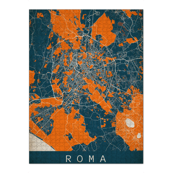 Puzzle Ravensburger "Roma Vintage CityMap" artboxONE - Städte / Rom,Kartografie