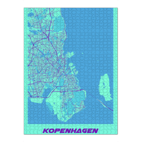 Puzzle Ravensburger "CityMap von Kopenhagen" artboxONE - Städte / København,Kartografie