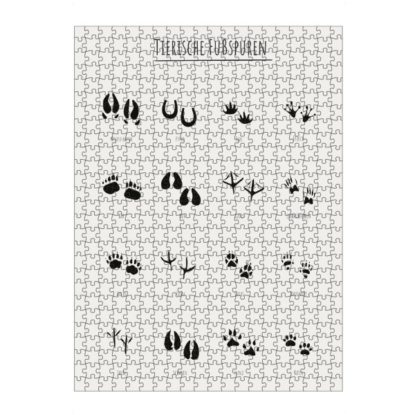 Puzzle Ravensburger "Lernposter - Tierische Fußspuren" artboxONE - Typografie,Für Kinder,Tiere