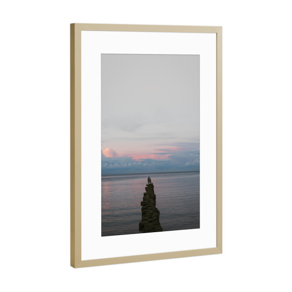 Poster mit Rahmen Gold "Calm evening" artboxONE - Natur,Reise,Abstrakt,Reise / Strand und Meer,Reise / Länder