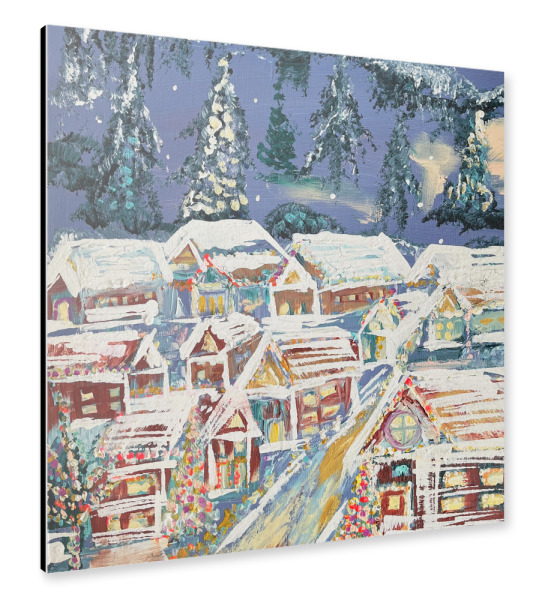Alu-Dibond "Holiday Village" 30x30 cm artboxONE