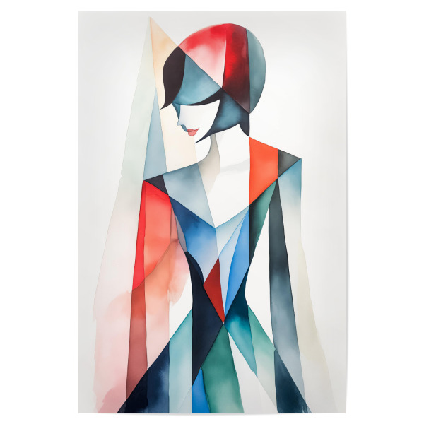 Poster 30x20 cm "Aquarellformen einer Frau" artboxONE - Abstrakt,Menschen,Fashion