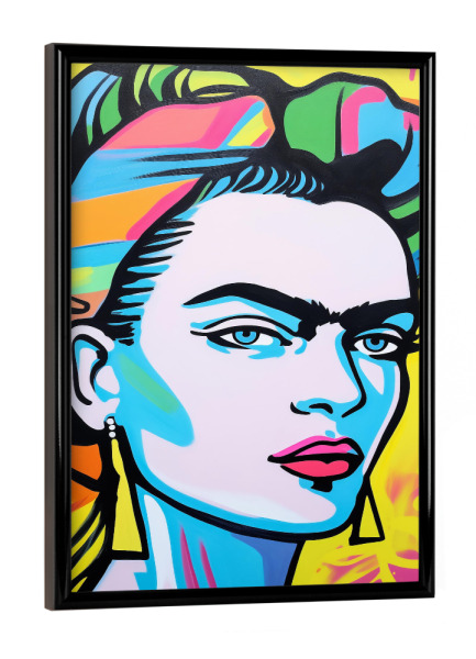 Poster mit schwarzem Rahmen "Frida POP" artboxONE - Comic,Abstrakt,Menschen
