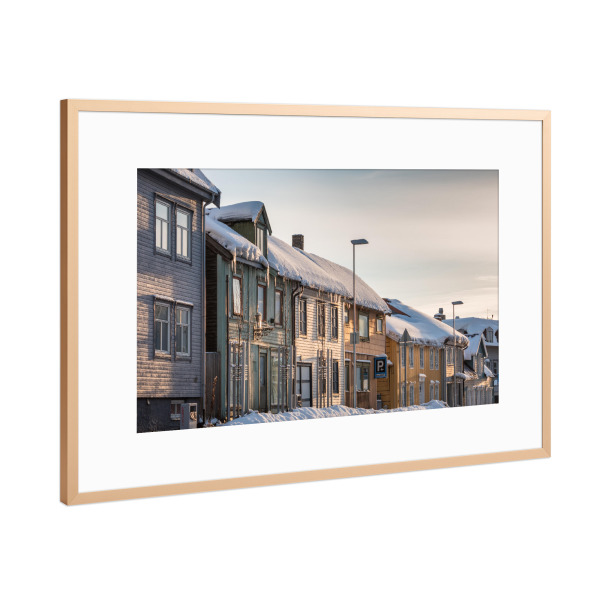 Poster mit Rahmen Kupfer "Tromsö im Winter" artboxONE - Reise,Architektur