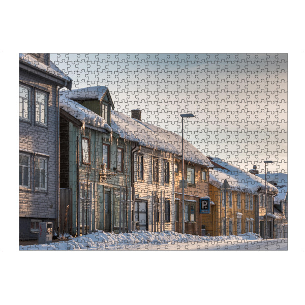 Puzzle Ravensburger "Tromsö im Winter" artboxONE - Reise,Architektur - Tromso,Schnee,Eis,Arktis,Arktisch,Norden,Norwegen,Skandinavien,Häuser,Eiszapfen