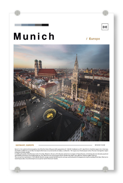 Acrylglasbild "München-Berliner Zeitungsseite" artboxONE - Städte,Architektur