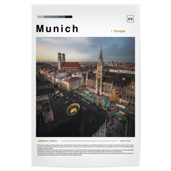 Poster "München-Berliner Zeitungsseite" artboxONE - Städte,Architektur