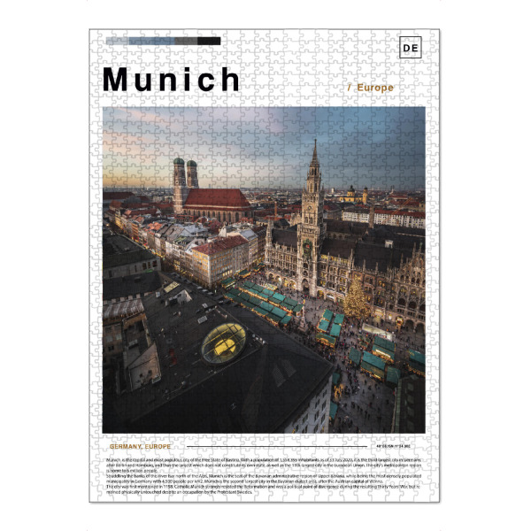 Puzzle Ravensburger "München-Berliner Zeitungsseite" artboxONE - Städte,Architektur