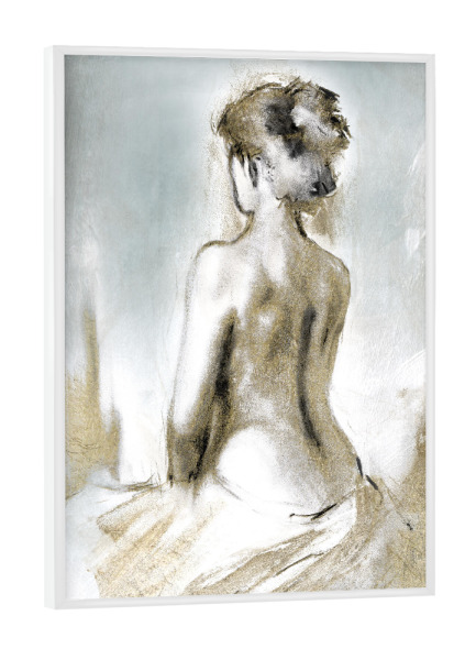 Poster mit weißem Rahmen "Figure in Golden Light Sequel" artboxONE - Menschen,Fashion - Weiblich,Frau,Figurativ,Nackt