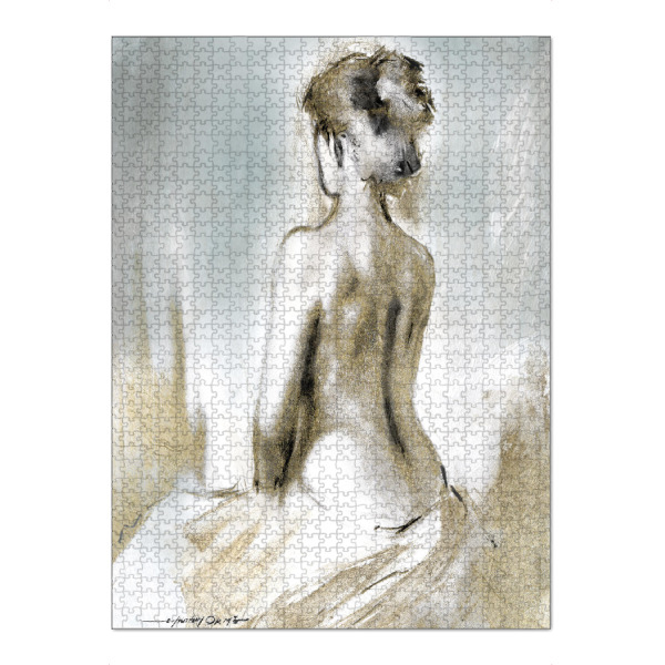 Puzzle Ravensburger "Figure in Golden Light Sequel" artboxONE - Menschen,Fashion - Weiblich,Frau,Figurativ,Nackt - Bild weiblich