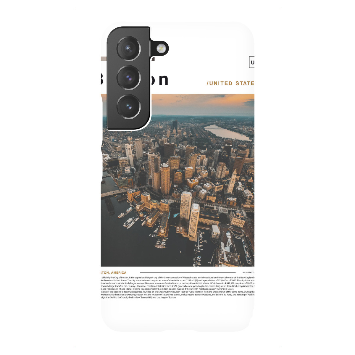 "Boston v2-Zeitungscover"für Samsung Galaxy - Premium-Case Handyhülle artboxONE