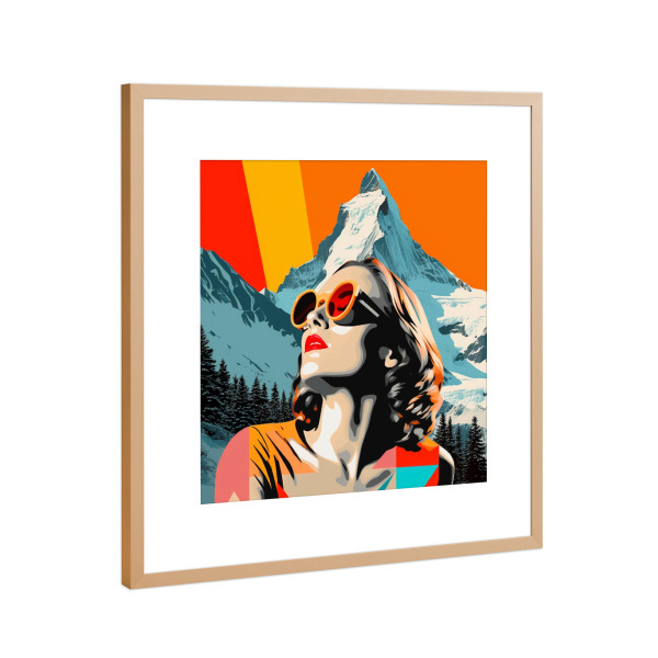 Poster mit Rahmen Kupfer "ORANGE BERGBLICK" artboxONE - Reise,Menschen,Fashion,Für Mama