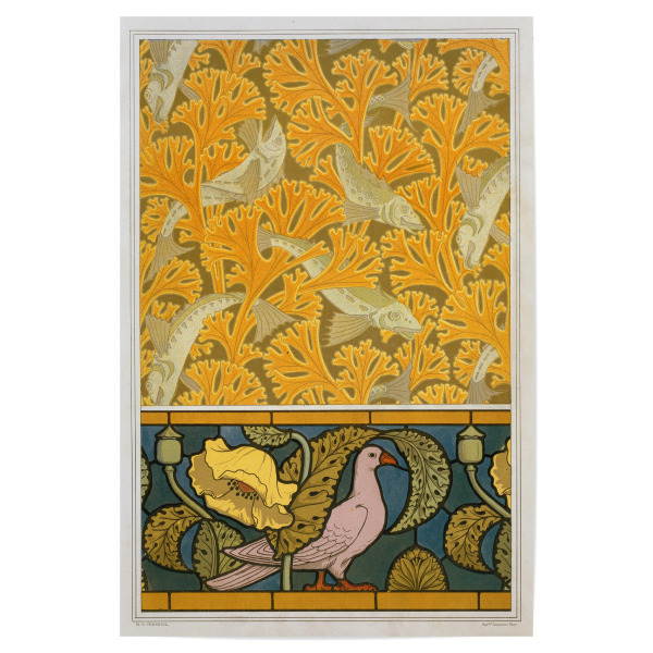 Poster 30x20 cm "Verneuil - Fische und Tauben" artboxONE - Natur,Floral,Tiere