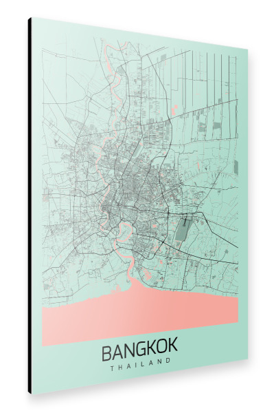 Alu-Dibond "Bangkok Stadt" 30x20 cm artboxONE