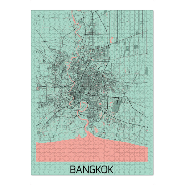 Puzzle Ravensburger "Bangkok Stadt" artboxONE - Städte / Weitere,Kartografie