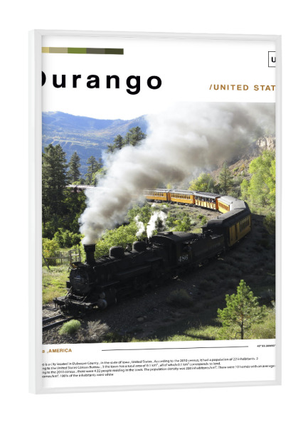 Poster mit weißem Rahmen "Durando-Zeitungscover" artboxONE - Städte,Architektur