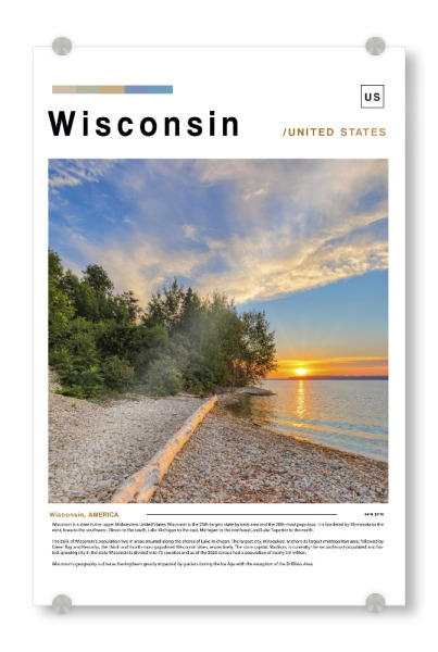 Acrylglasbild "Titelseite einer Wisconsin-Zeitung" artboxONE - Städte,Architektur