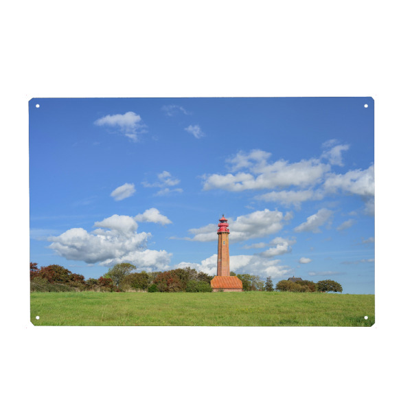 Holzbild "Leuchtturm Flügge auf Fehmarn" artboxONE - Reise,Architektur,Reise / Strand und Meer