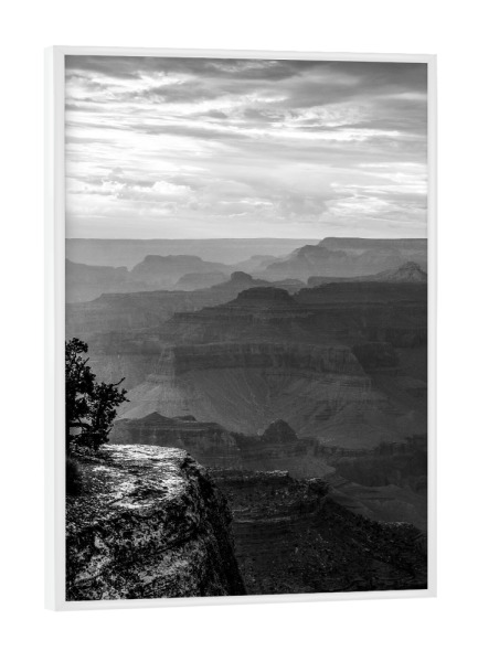 Poster mit weißem Rahmen "Am Rand" artboxONE - Natur,Reise,Reise / Länder,Für Mama,Für Papa - Grand canyon,Berge,Naturfotografie,Natur
