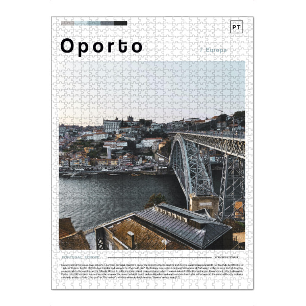 Puzzle Ravensburger "Oporto Newspaper cover" artboxONE - Städte,Architektur