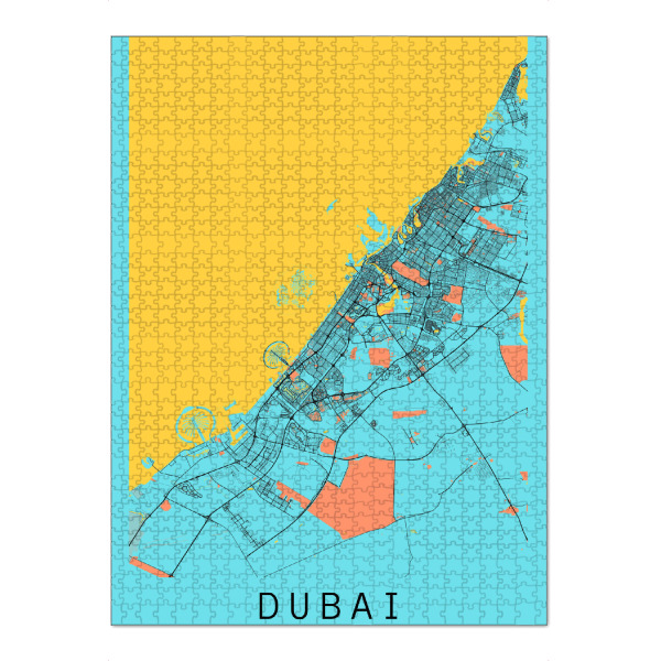 Puzzle Ravensburger "Dubai Stadtplan" artboxONE - Städte / Dubai,Kartografie