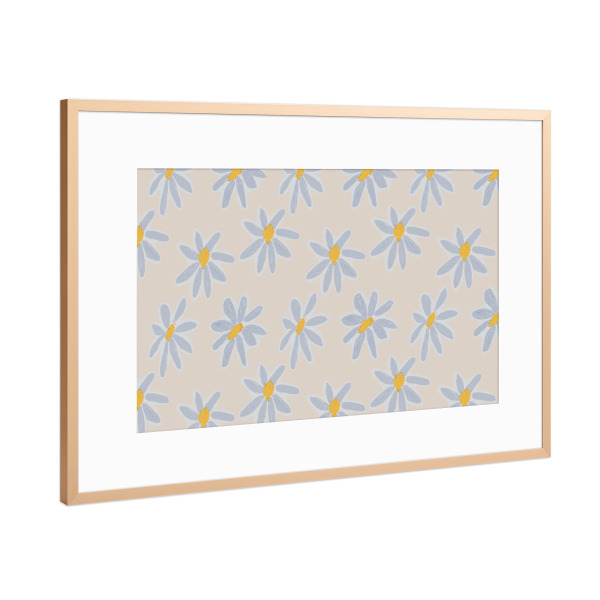 Poster mit Rahmen Kupfer "Blumen pastell" artboxONE - Floral - Blumen,Pastell,Modern,Floral,Blumig,Flowers,Flower,Blume,Blüte