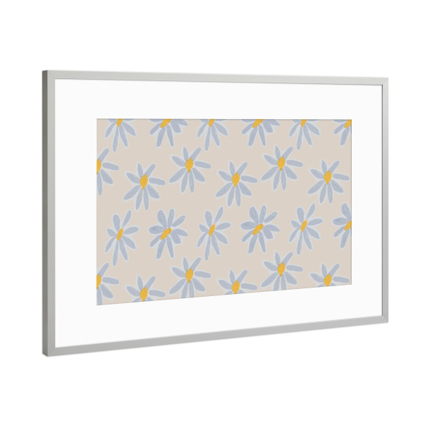 Poster mit Rahmen Silber "Blumen pastell" artboxONE - Floral - Blumen,Pastell,Modern,Floral,Blumig,Flowers,Flower,Blume,Blüte