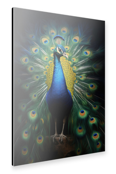 Alu-Dibond "Pfauenporträt" 30x20 cm artboxONE