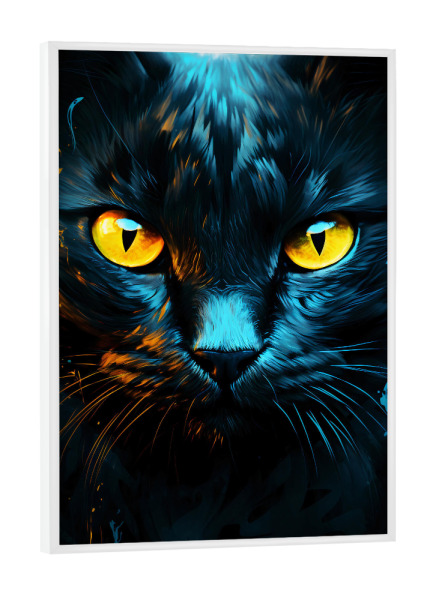 Poster mit weißem Rahmen "Cat Fantasy (matart)" artboxONE - Tiere - Katze,Katzen,Tier,Tiere,Kätzchen,Natur,Abstrakt,Fantasie