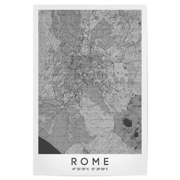 Poster "Rom City Plan" artboxONE - Städte / Rom,Kartografie