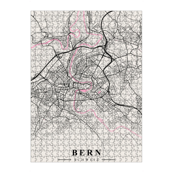 Puzzle Ravensburger "City Map von Bern" artboxONE - Städte,Kartografie