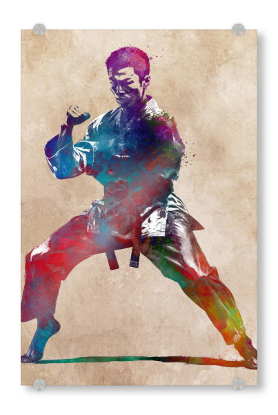 Acrylglasbild "Karate-Sportkunst A" artboxONE - Sport,Sport / Motivation - Karate,Kampf,Kämpfer,Sport