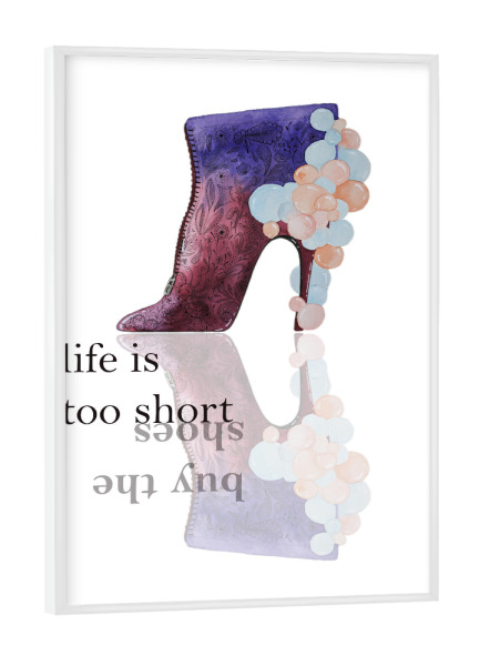 Poster mit weißem Rahmen "Buy the dancing shoes" artboxONE - Typografie,Menschen,Für Mama,Lustig