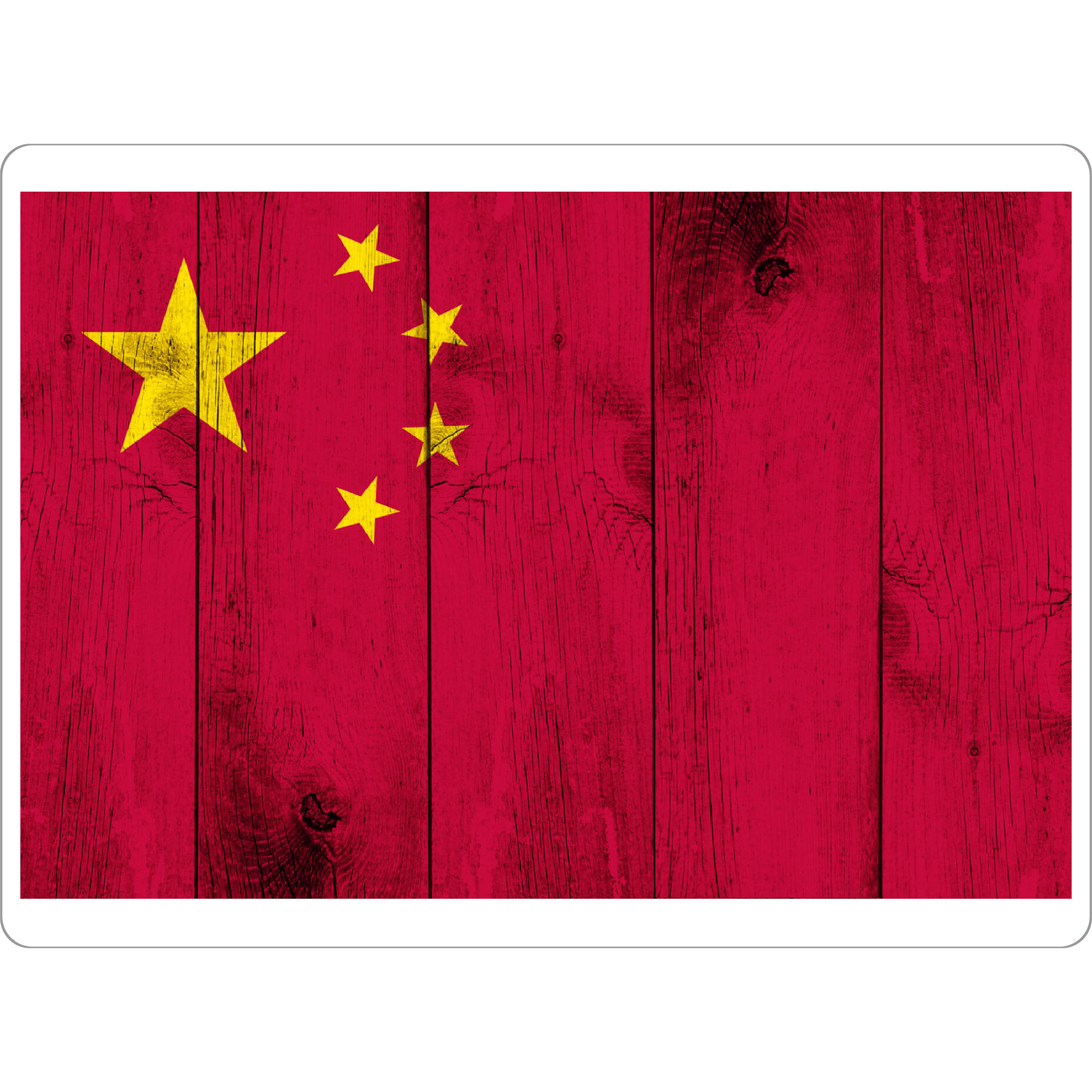 Tischset "Chinese Flag" artboxONE - Reise,Reise / Asien,Reise / Länder - China,Asia,Vintage,Flag,Flagge,Asien,Holz,Fahne - Bild china