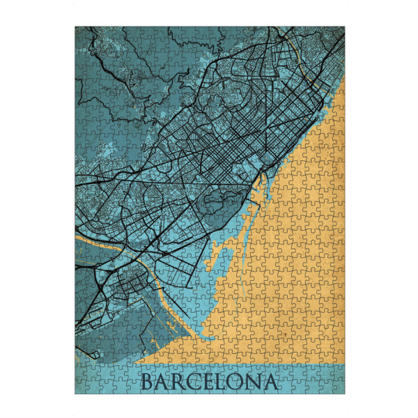 artboxONE Puzzle "Barcelona Vintage Map" artboxONE - Städte / Barcelona,Kartografie