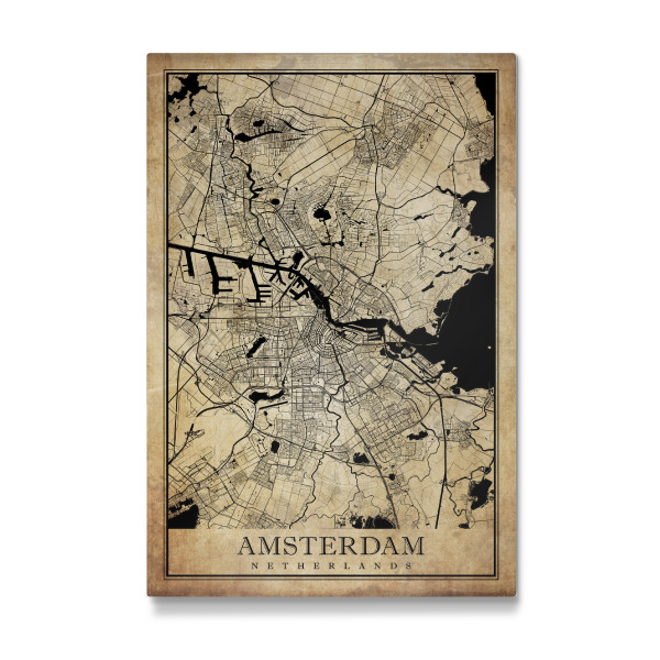 Galerie-Print "Vintage CityMap Amsterdam" 30x20 cm artboxONE