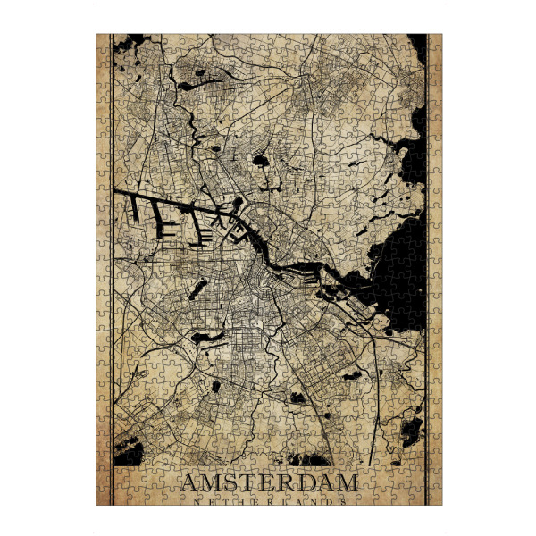 artboxONE Puzzle "Vintage CityMap Amsterdam" artboxONE - Städte / Amsterdam,Kartografie