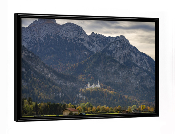 Poster mit schwarzem Rahmen "Allgäu und Schloss Neuschwanstein" artboxONE - Natur,Reise