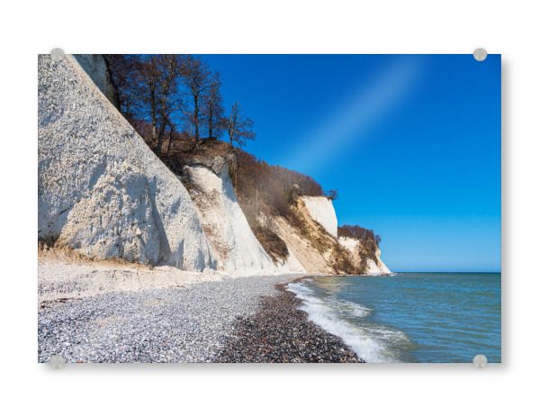 Acrylglasbild "Steine am Kreidefelsen" artboxONE - Natur,Reise,Reise / Strand und Meer