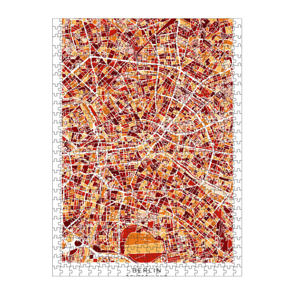 artboxONE Puzzle "Berlin Deutschland Roter Stadtplan" artboxONE - Städte,Kartografie - Berlin,Deutschland,Deutschland,Bunt - Bild berlin