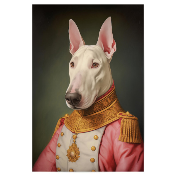 Poster 30x20 cm "Gemälde pink Bullterrier" artboxONE - Tiere,Abstrakt,Lustig